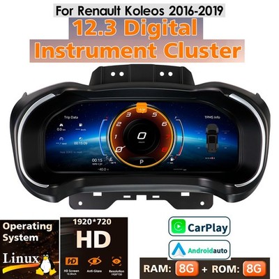 Für Renault Koleos 2016-2019 LCD Digital Tacho Kombiinstrument Cluster Dashboard