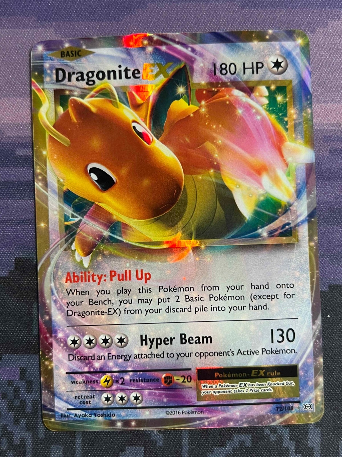 Dragonite EX 72/108 Pokemon Evolutions Rare EX Near Mint Card NM 1