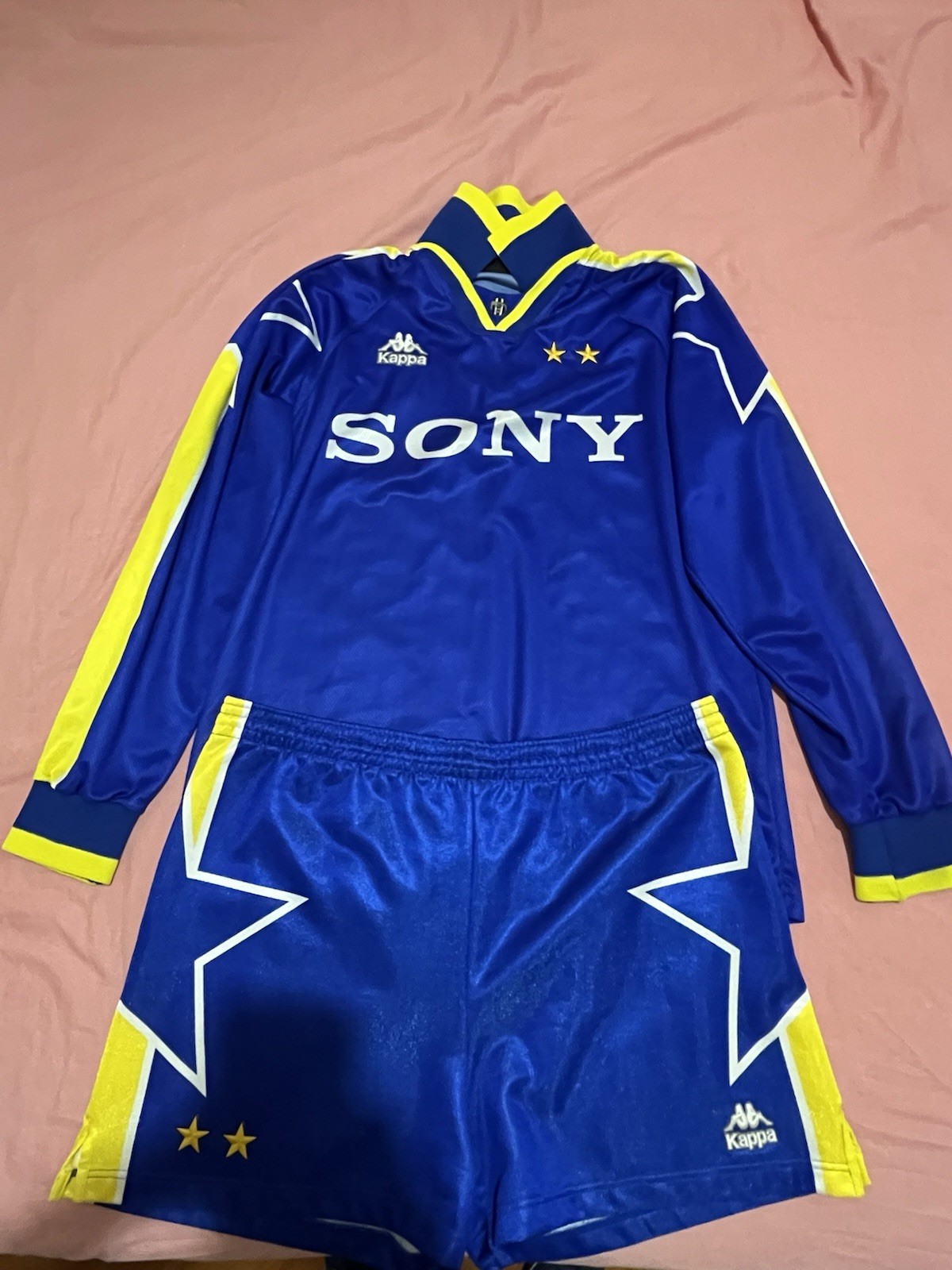 JUVENTUS 1995/1996 AWAY Kit L Maglia Pantaloncini Long Sleeve KAPPA Official Pro