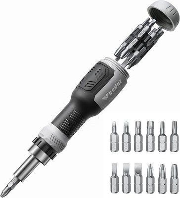 13-in-1 Ratchet Screwdriver Set Tool All in One, [Built to Last] Multi Screw