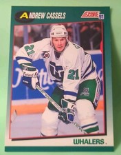 1991-92 Score Rookie and Traded - Andrew Cassels #57T - Hartford Whalers 