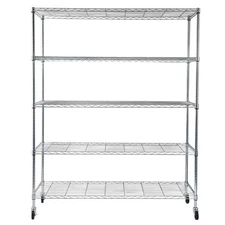 18"x59"x70" 5 Tier Wire Shelving Unit NSF Metal Shelf Rack 2100 LBS Capacity