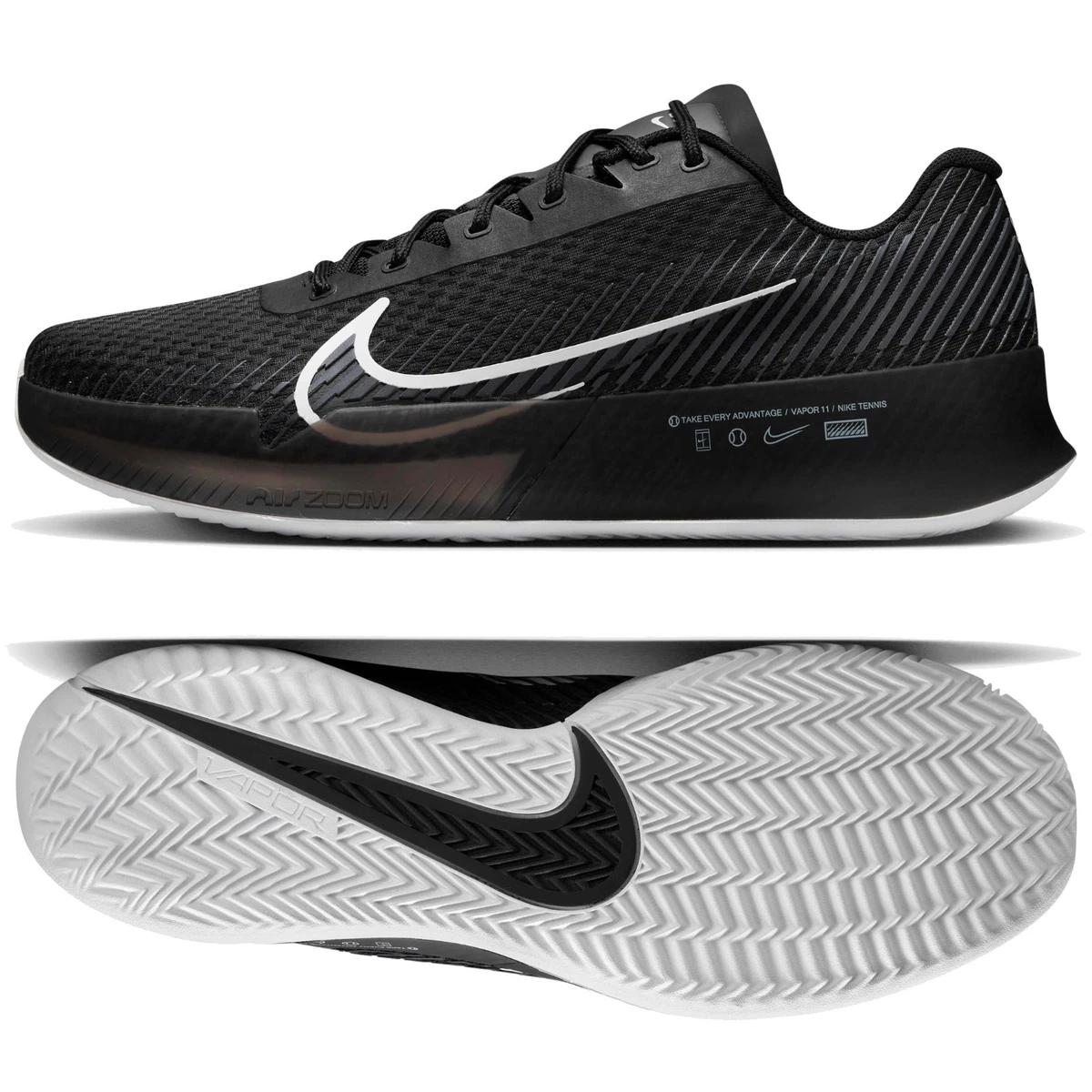 NikeCourt Air Zoom Vapor 11 Clay Black White for Sale