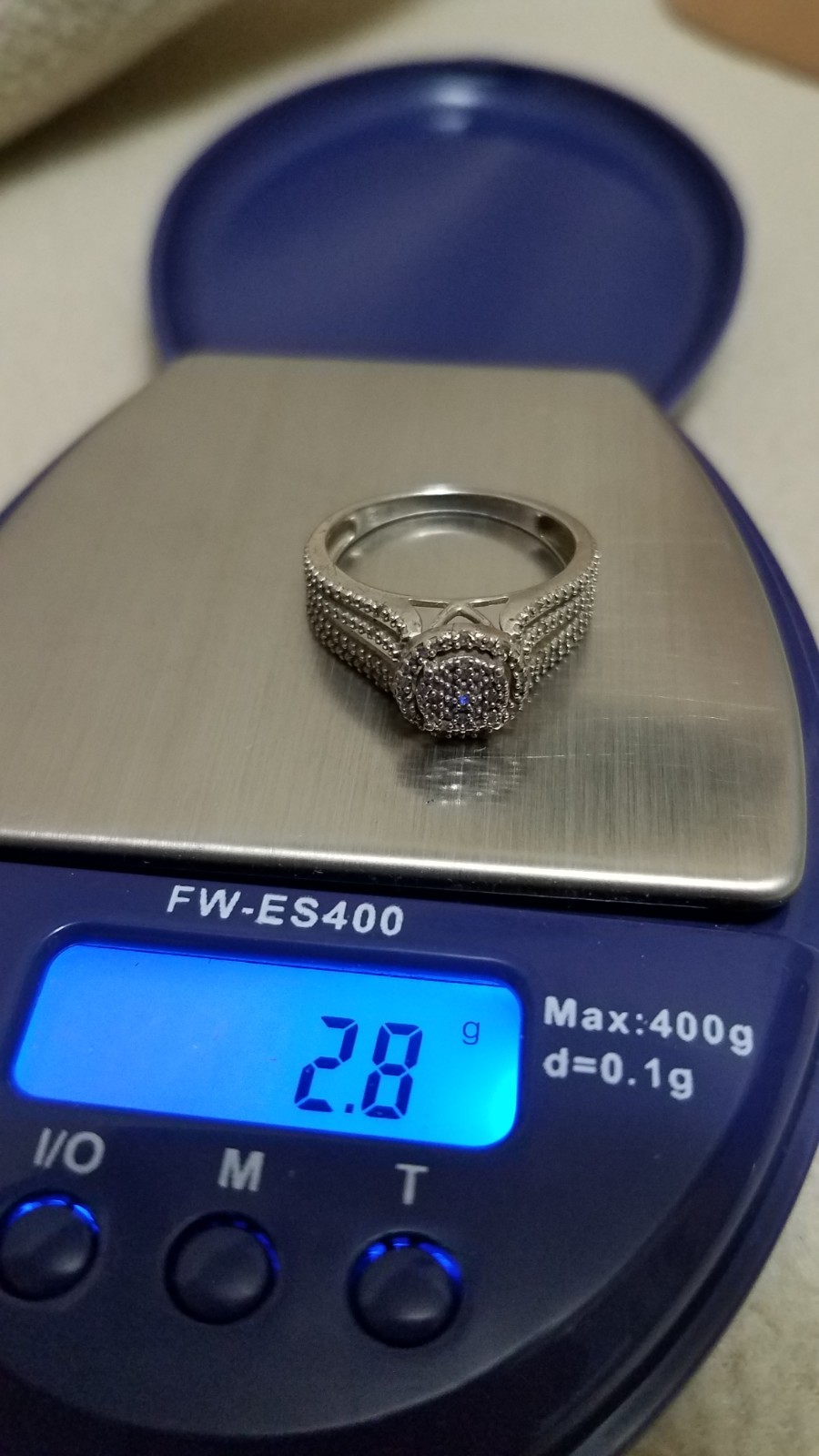 925 SS Diamond Cluster Ring, Multi-Row- Split- Sh… - image 4