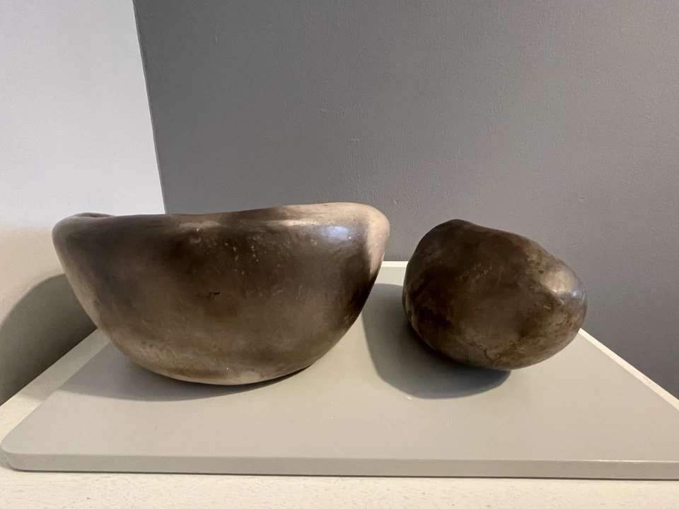 Unique & Unusual Vintage Studio Pottery Pestle & Mortar Ginkgo Biloba Design - Image 4 of 4