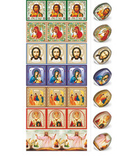 Heat Shrink Sleeves Easter Egg Wraps Decoration Wrap Stickers Christian Icons