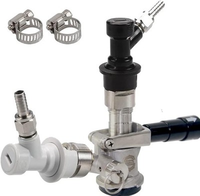 Sankey D Keg Coupler with Adapter and Ball Lock Disconnect Set Standard Type Keg