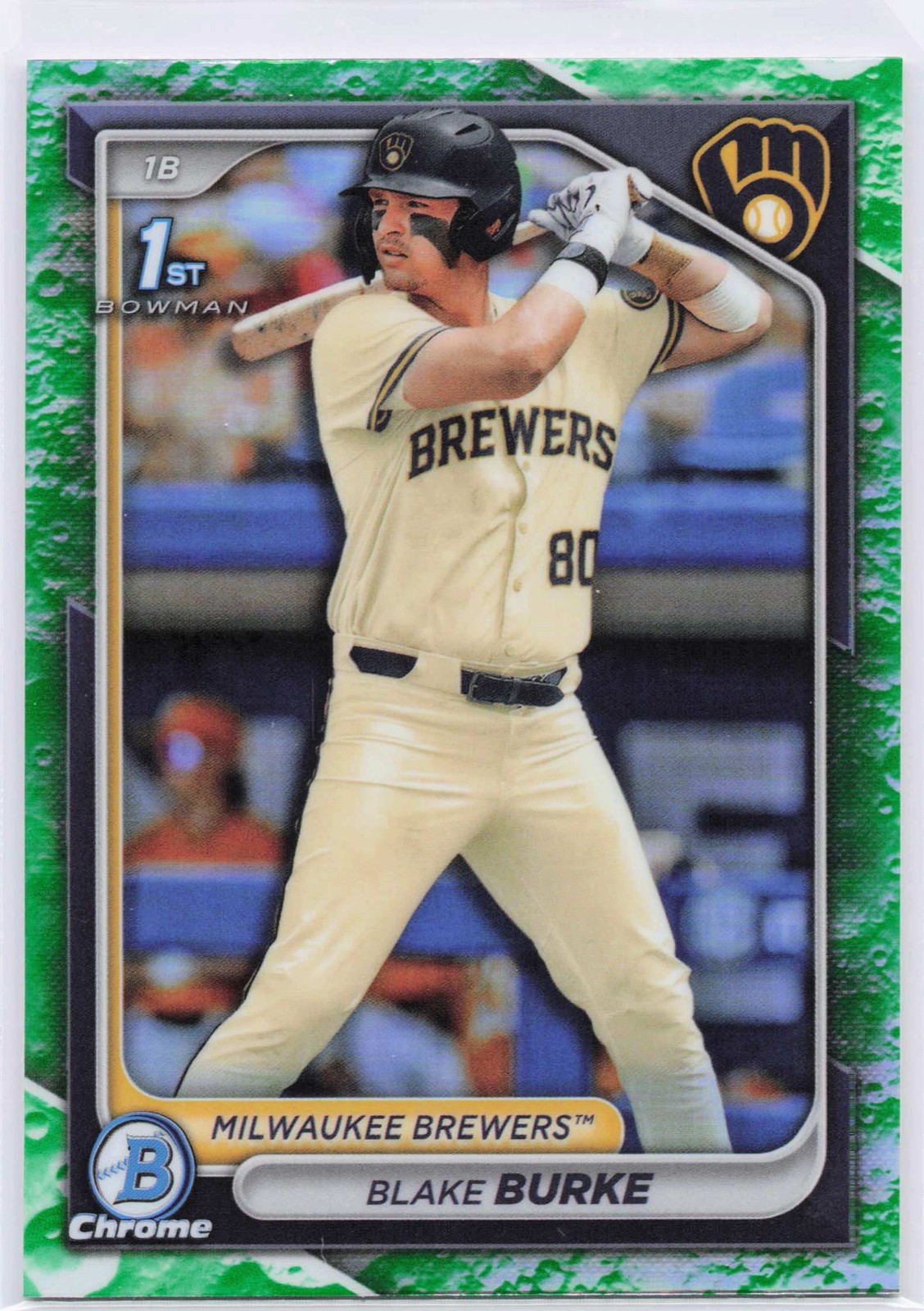 Blake Burke 2024 Bowman Draft #BDC-95 Chrome Lunar Glow Refractor