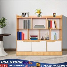 4 Tier Kids Room Bookcase Toy Storage Organizer Rack Bedroom 7 Cubbies Bookshelf