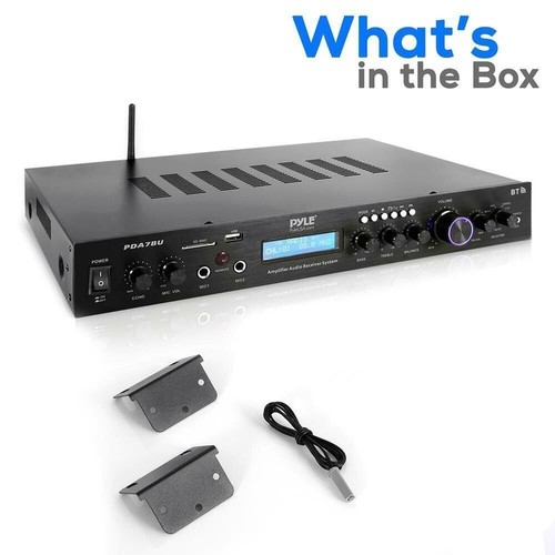 Pyle Home Theater Amplifier Audio Receiver 200W Digital AUX FM Antenna PDA7BU - Picture 6 of 7