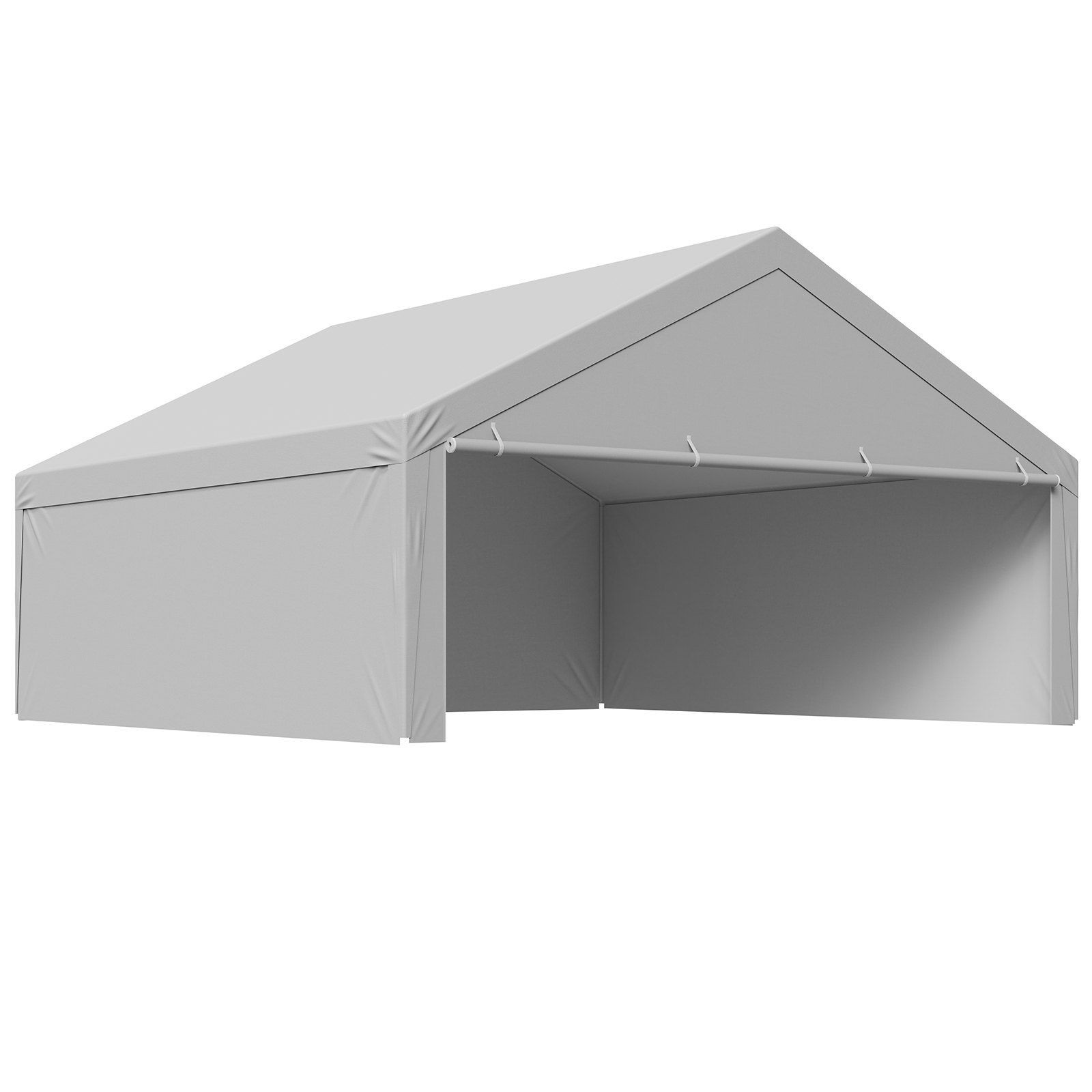 20x20ft All-Weather Carport Cover Heavy Duty PE Top Sidewalls,Frame Not Included