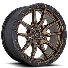 20x9 Fuel Wheels D681 Rebel Bronze With Black Lip 5-lug Off-road Rims 4pcs