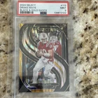 2024 Panini Select - Drake Maye Black & Gold Shock Club Level PSA 9