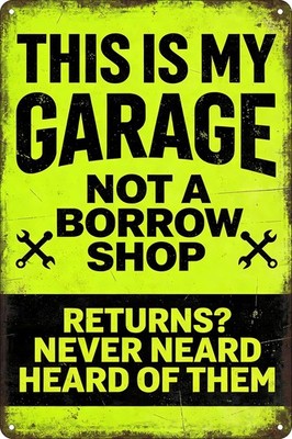 Garage Vintage Tin Metal Signs Home Décor Retro Rustic Style Wall Decorative for