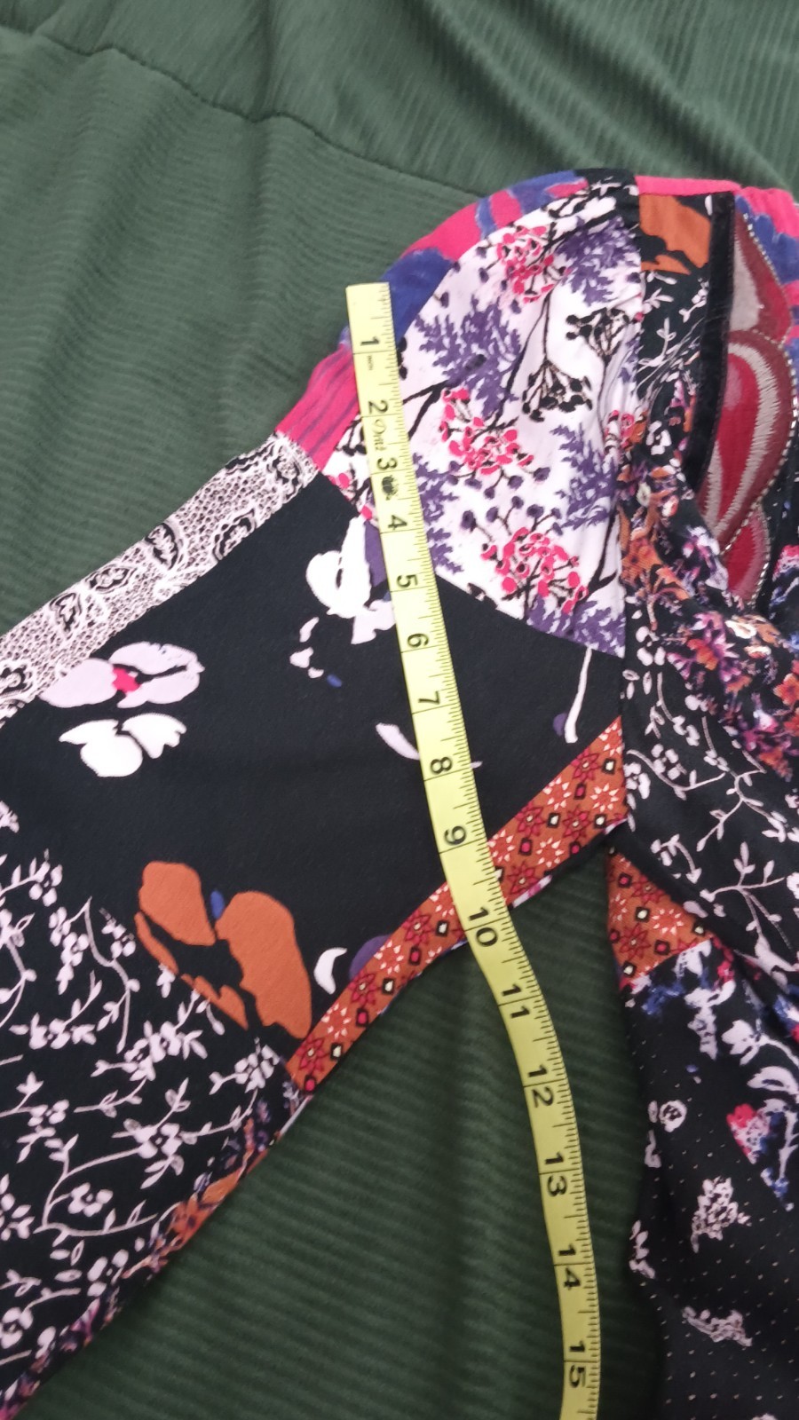 one september Patchwork mini Multicolor Long Slee… - image 9