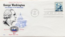 Cover Craft Cachets (CCC) 1283B George Washington New York, NY