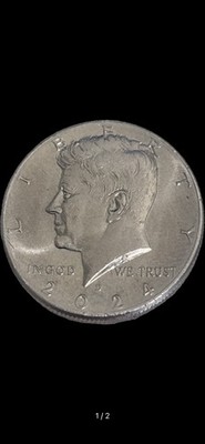 2024 Kennedy Half Dollar D error on eagle multiple ones and big die chip on F 