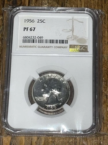 1956 Washington Quarter PF67 NGC Graded Coin