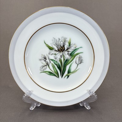 Citadel Fine China Ashworth Salad Plate 7 5/8'' Replacements Gray Band Floral