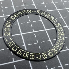 2 PIECES Golden Character Black Background Date Disk Date Wheel for NH35 NH36