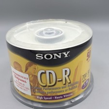 Sony CD-R High Speed Recordable Disc 700 MB 1X-48X 80 Min 50 Pack Factory Sealed