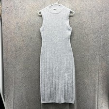 House Of Harlow 1960 Dress Womens XS Gray Ribbed Knit Mock Neck Sweater Bodycon