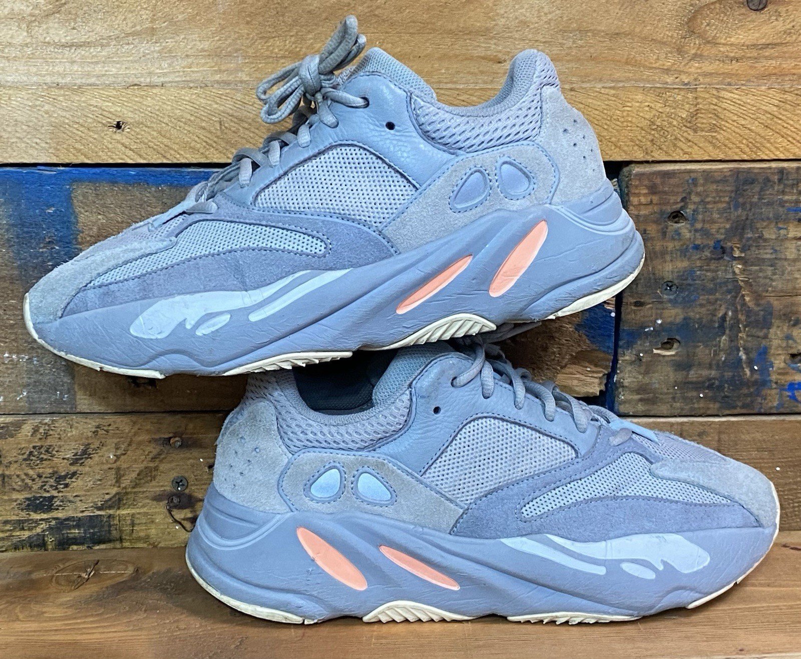 adidas Yeezy Boost 700 Inertia Gray Orange Suede Low Top Sneakers Men’s ...