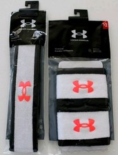 Under Armour Striped Performance Terry Bundle Headband and 1 Pair of Wristbands