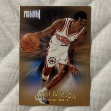 SkyBox 1997-98 Skybox Premium Allen Iverson #100 Philadelphia 76ers Basketball
