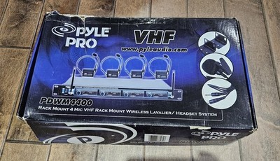 PYLE PRO VHF AUDIO WIRELESS HEADSET PDWM4400 w 3 TRANSMITTERS