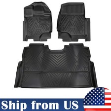 Tpe Floor Mats Set Liner Rear Floor Mats Liners For 2010-2014 Ford F-150 F150