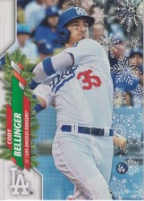 2020 Topps Holiday #HW66b Cody Bellinger : Ornament hanging from Bat