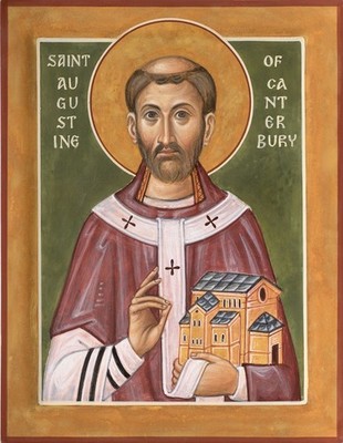 CATHOLIC ST Saint Augustine of Canterbury 7-3/4 x 9-3/4 inch USA PRINT