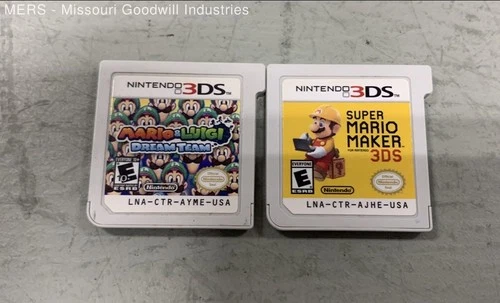 Lot Of 2 Nintendo 3DS Games - Mario Luigi Dream Team, Super Mario Maker