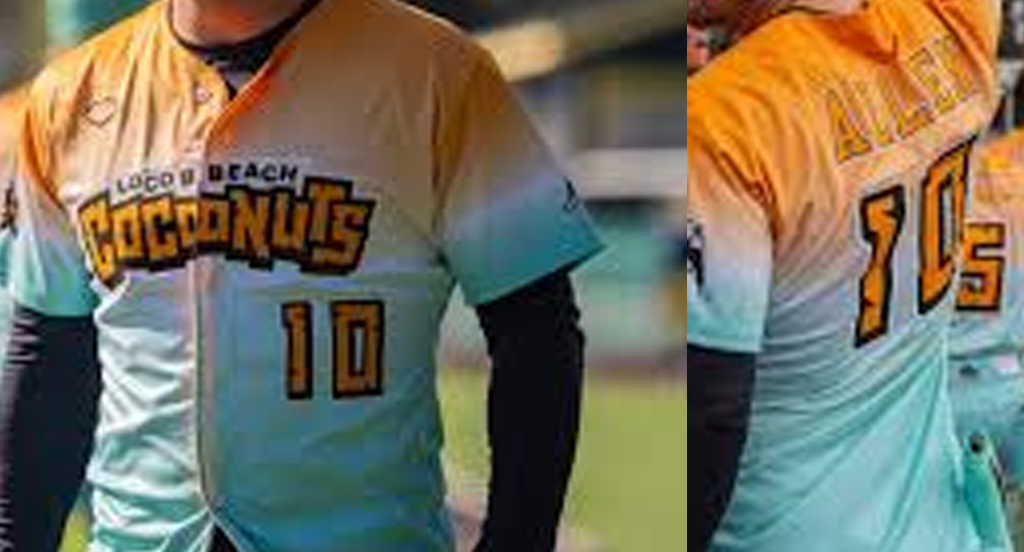 dotOUT　Check JerseyサイズL 10 ALLEN Loco Beach Coconuts baseball jersey All sizes JJ6394 | eBay