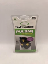 Softspikes PULSAR Q-Lok golf Cleats SOFT SPIKES 18 High Gloss Black Yellow QFIT