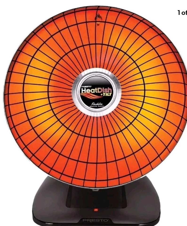 Presto Heat Dish Tilt QUIET 3 Settings Parabolic Electric Heater 1000W - Image 2 of 3