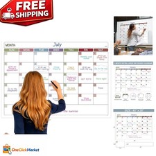 Spacious 40" x 28" Laminated Dry Erase Calendar - Organize Your Elegantly