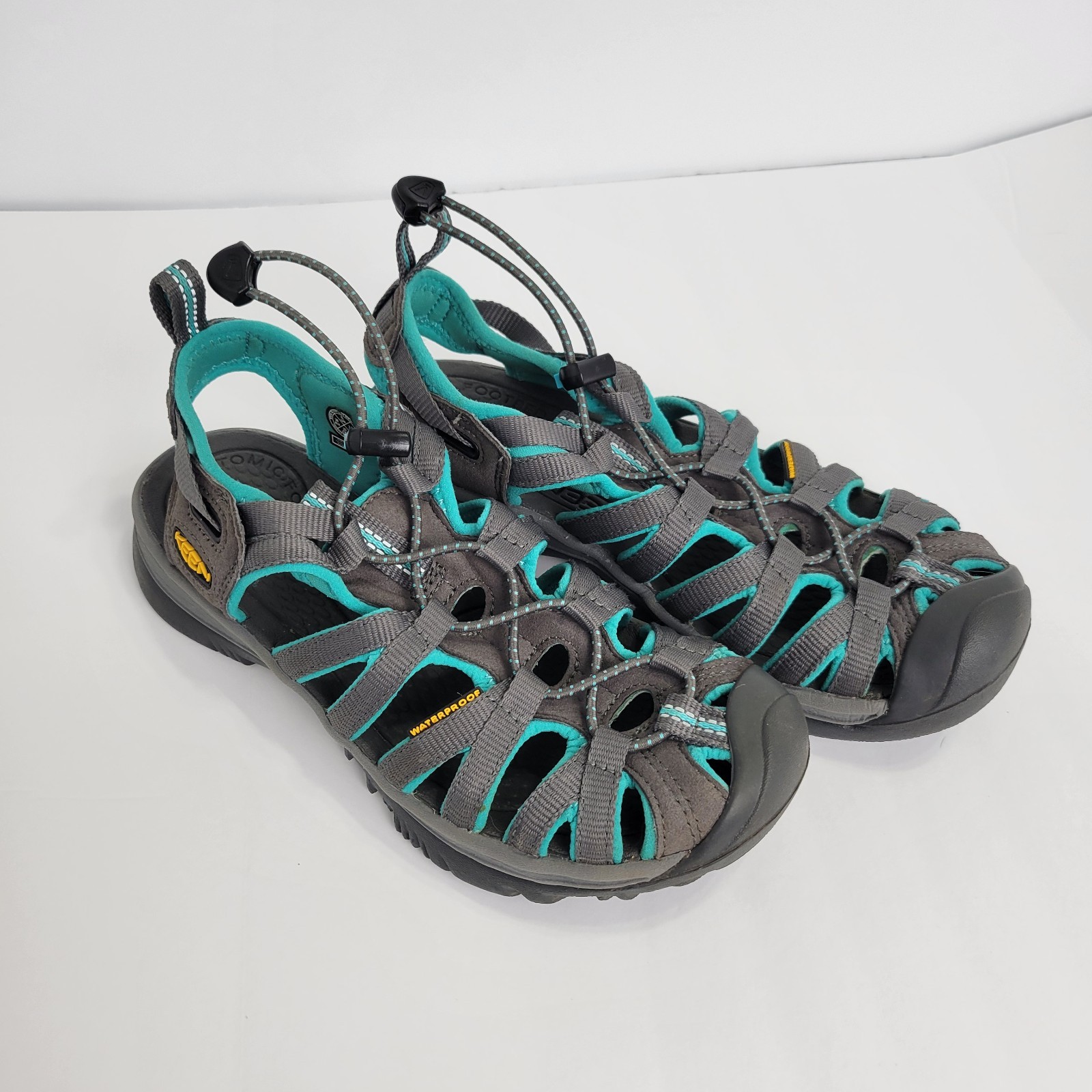 Sandali Keen Whisper donna 6M grigio verde acqua ibridi trail scarpa acqua escursionismo #1003717