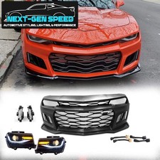 2014 - 15 Camaro 6th Gen Style Zl1 Front Bumper Kit W Headlights Complete Kit 2014 - 15 Camaro 6th Gen Style Zl1 Front Bumper Kit W Headlights Complete Kit