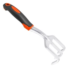 Hand Rake Garden Tool, Heavy Duty 5 inches x 6 x 4 inches, Orange 