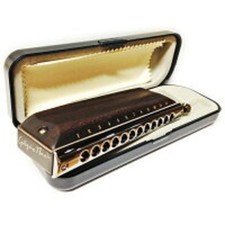 SUZUKI G-48W Gregoire Maret Wooden cover G48W-C Chromatic Harmonica w/case