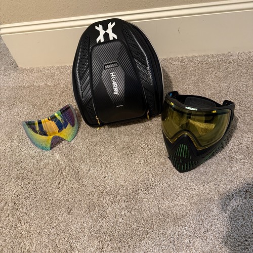 Dye I5 Paintball Mask Green Black - 2 Lenses And Hard Case *