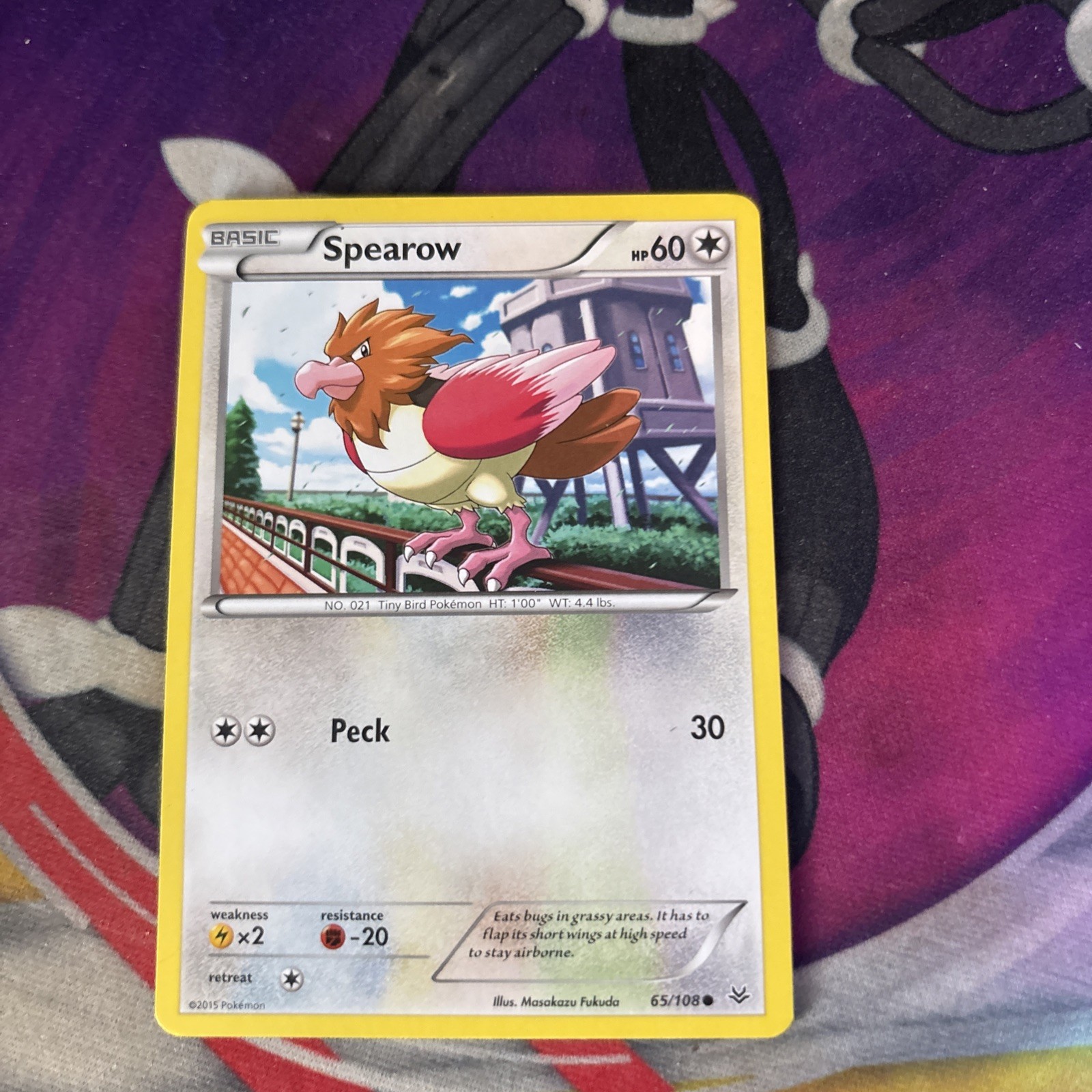 Spearow 65/108 - LP XY Roaring Skies - Pokemon 2015 Common TCG Card