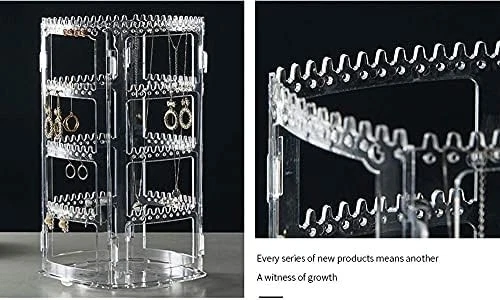 Rotating Necklace Holder Jewelry Display Stand Bracelet Organizer Hanging Tow... - Image 3 of 4