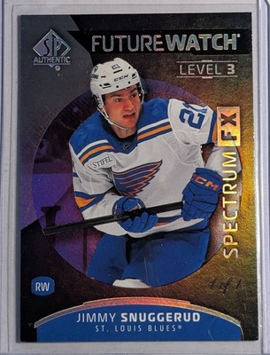 2025 UD SP AUTHENTIC JIMMY SNUGGERUD Future Watch SPECTRUM FX ROOKIE BLACK 1/1