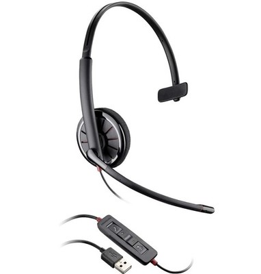 Plantronics USB Headset Blackwire C310 - Mono Sound - Noise Cancelling Mikrofon - Stummschaltung