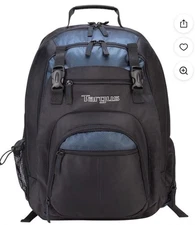 Targus Nylon Navy & Black Laptop Multiple Pockets Backpack 17" XL NWOT