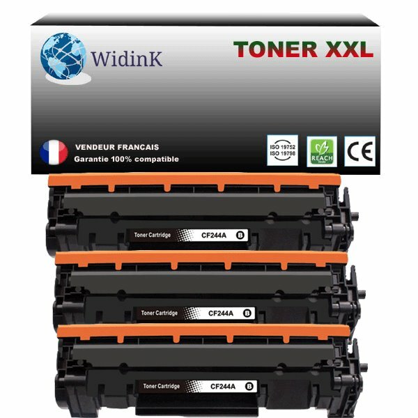 Toner CF244A 44A noir compatible avec imprimante HP LaserJet Pro MFP M28a et M28w pack de 3