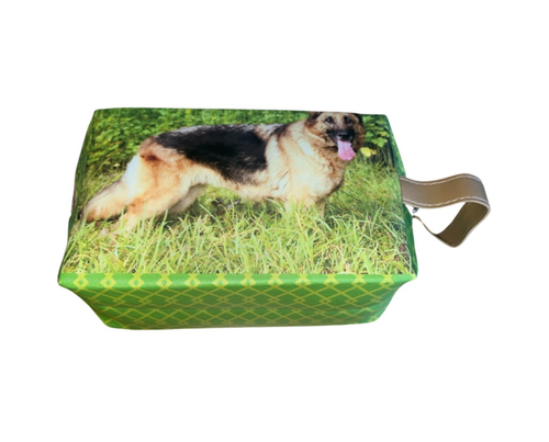 German Shephard Puppy Dog Zippered Makeup Cosmetic Bag - Picture 4 of 4